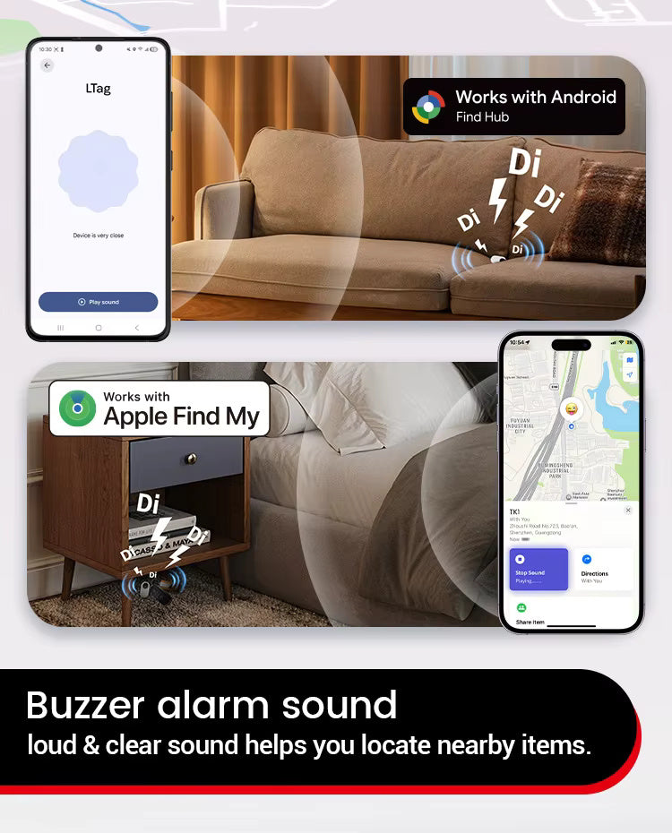 Smart Finder Tag – Never Lose Keys, Bags & More – Dual Device