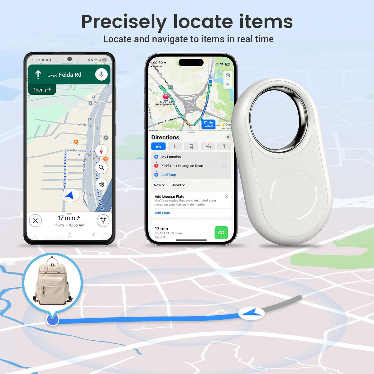 Smart Finder Tag – Never Lose Keys, Bags & More – Dual Device