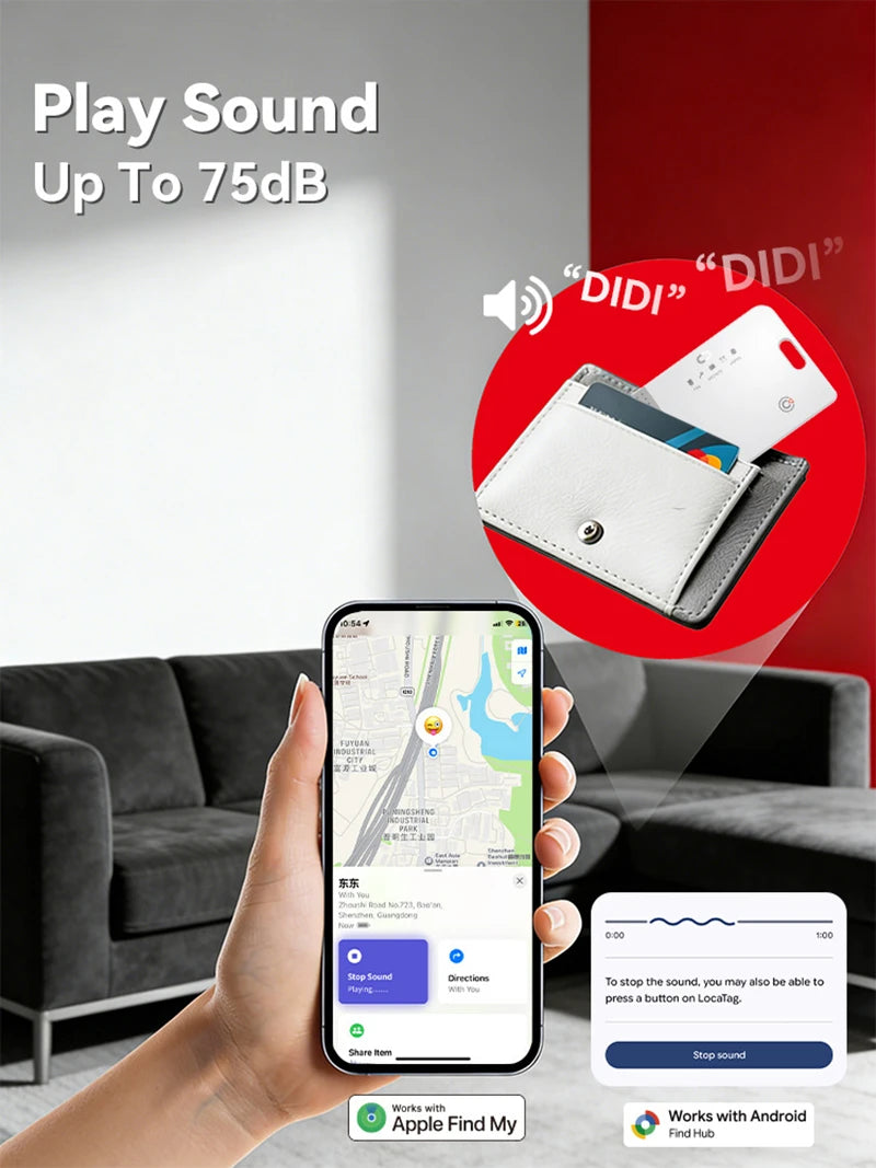 Wallet Finder Pro Slim (Wireless Charging Enabled) – Dual Device